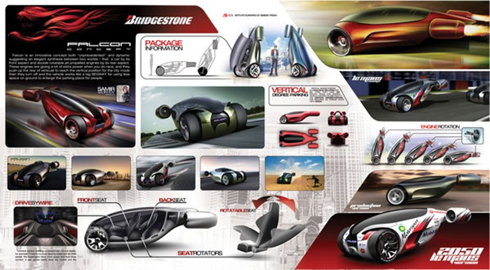 Future Cool Motor Vehicle: Bridgestone Falcon Concept Car