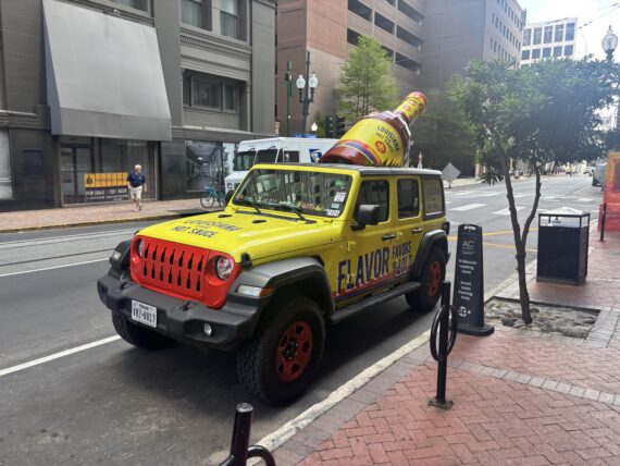 We’ve all seen the red bull mini, I give you the Louisiana Hot Sauce Jeep