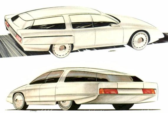 Ford Scorpio Wagon design sketches from the 80s