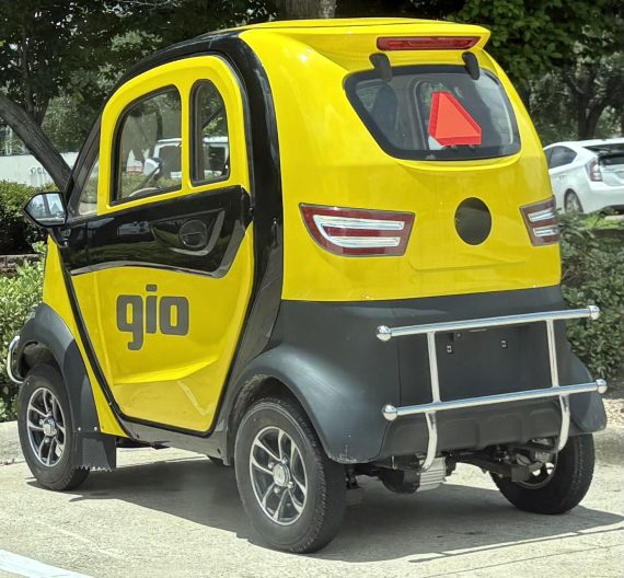 Saw a GIO Golf Car, a fully enclosed electric mobility scooter, in real life last weekend