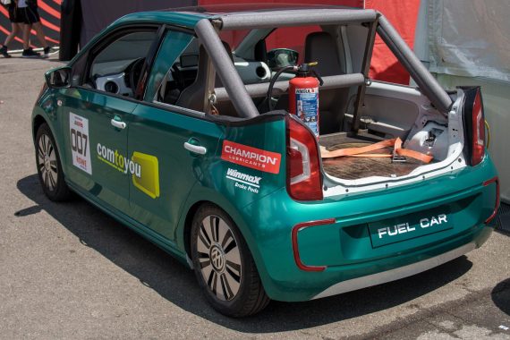 Customized VW Up (?) used for fuel deliveries at the Spa-Francorchamps racetrack