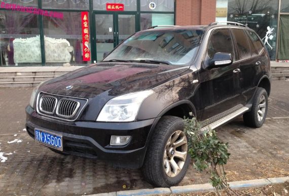 The Shuanghuan SCEO, basically a Chinese copy of the BMW X5 where they made absolutely zero attempt to hide it.