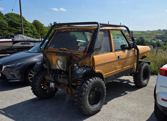 This modified Range Rover at a local water skiing club – I think it’s used to tow the boats up and down the ramp.