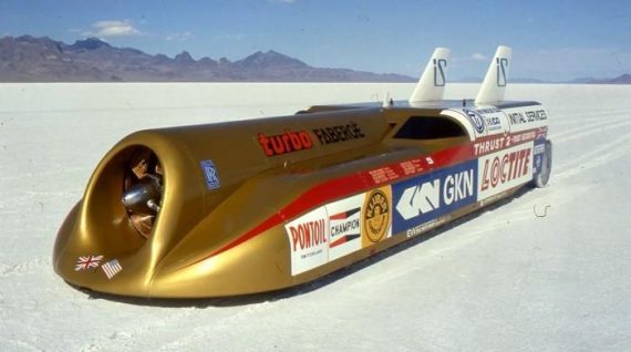 Thrust 2. Predecessor to the Thrust SSC and this bad boy went 500 MPH.