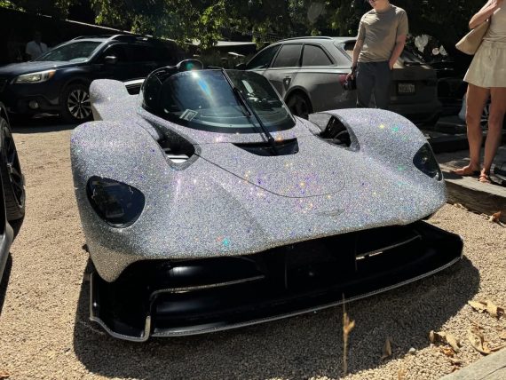 Aston Martin Valkyrie covered in crystals