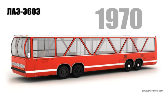 LAZ 360E Soviet bus concept
