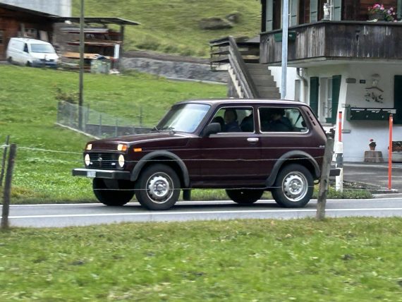 Not exactly “weird” but very cool – Lada Niva spotted in Switzerland