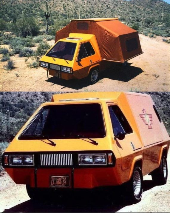 Volkswagon Phoenix Van, a compact van that converts to a tent-style notorhome, late 1970s.