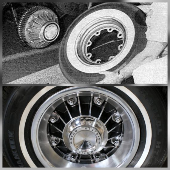 1960s Ponitac 8-lug wheels where the drum brake was integrated into the assembly. They dissappeared when disc brakes (at least on the front wheels) started becoming more common on cars