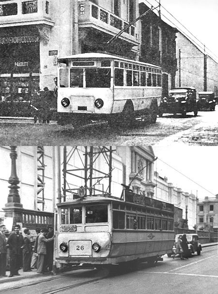 1927 Garrett-Roe trolleybuses, which served Lima, Peru for three years before being rebuilt into conventional trams – the only time in history such a conversion was done