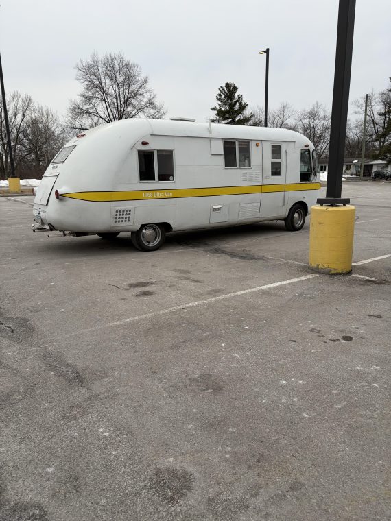 In the parking lot where I work right now.